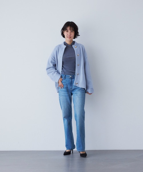 YANUK(ヤヌーク)の「Low Rise スリムストレート "LOUISE"(デニムパンツ・レディース・ブルー・26inch/24inch/23inch/22inch/21inch/25inch)」の4枚目の写真