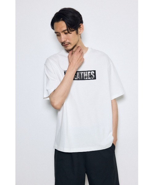 AZUL by moussy(アズールバイマウジー)の「ボックスロゴTシャツ 半袖 夏服 秋服 春服 ストリート系(Tシャツ/カットソー・メンズ・サックスブルー/ホワイト/ライトグレー・SMALL/MEDIUM/LARGE)」の13枚目の写真