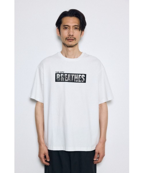 AZUL by moussy(アズールバイマウジー)の「ボックスロゴTシャツ 半袖 夏服 秋服 春服 ストリート系(Tシャツ/カットソー・メンズ・サックスブルー/ホワイト/ライトグレー・SMALL/MEDIUM/LARGE)」の15枚目の写真