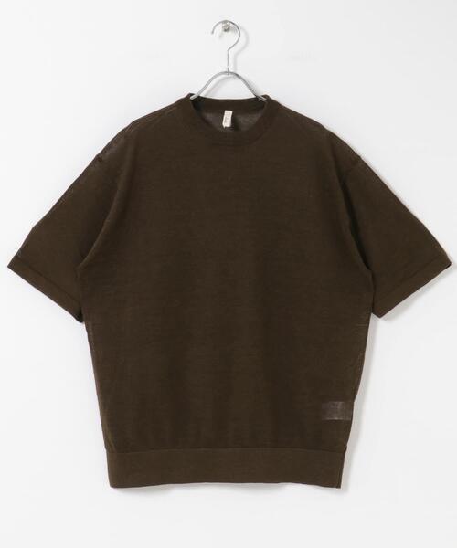 URBAN RESEARCH DOORS(アーバンリサーチドアーズ)の「Ramie High Gauge Crew-Neck Knit(ニット/セーター・メンズ・チャコールグレー/ブラウン・LARGE/MEDIUM)」の14枚目の写真