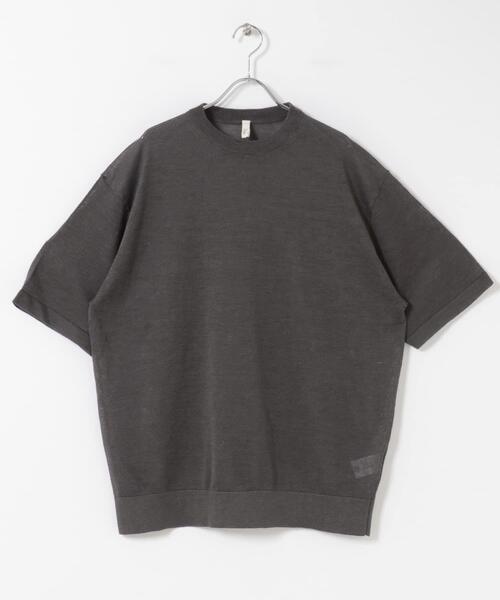 URBAN RESEARCH DOORS(アーバンリサーチドアーズ)の「Ramie High Gauge Crew-Neck Knit(ニット/セーター・メンズ・チャコールグレー/ブラウン・LARGE/MEDIUM)」の9枚目の写真