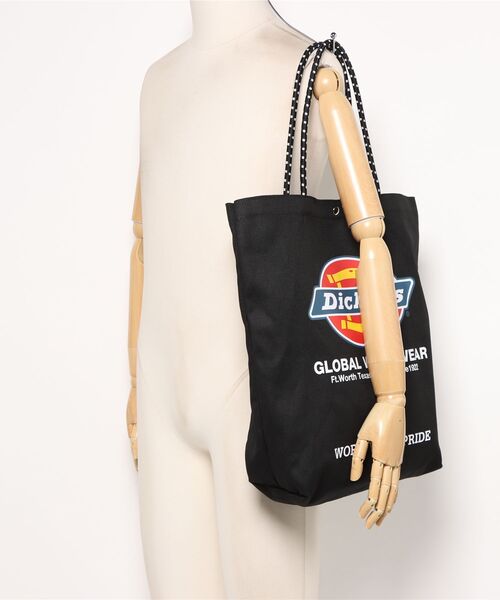 Dickies（ディッキーズ）の「ロゴプリントロープトートバック（トートバッグ・メンズ・ホワイト×グリーン/ブラック×ブラック/ホワイト系その他/ブラック系その他・FREE）」の5枚目の写真