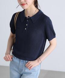 ◆〈MFM〉金ボタンクロップドポロニット
