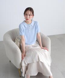 ◆〈ＭＦＭ〉金ボタンクロップドポロニット