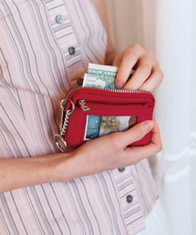 MUCU AND EBONY（ムクアンドエボニー）の「Comfy Wallet Keyring _ Tomato Red（財布）」