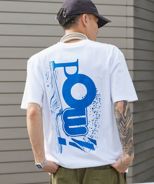 WBSB（ダブルビーエスビー）の「WBSB/ダブルビーエスビー Pow S/S TEE クルーネック 半袖 Tシャツ プリントデザイン メンズ 秋 秋服 2026年秋冬（Tシャツ/カットソー・メンズ・ホワイト系その他/ホワイト系その他2/ホワイト系その他3・M/L/XL）」の2枚目の写真