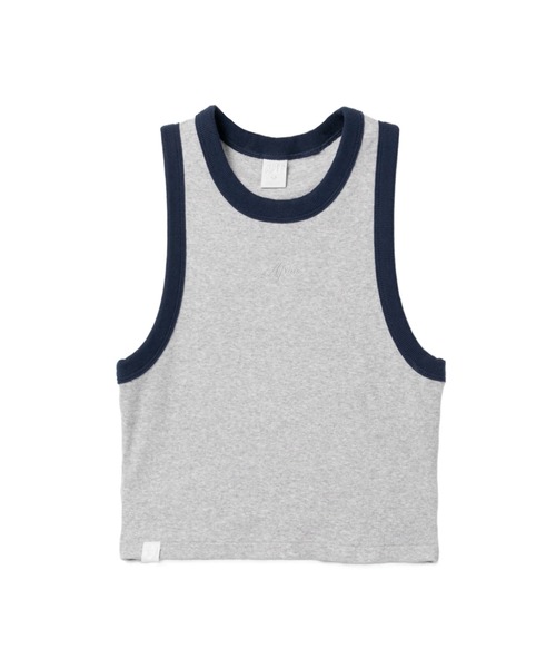 A BATHING APE（アベイシングエイプ）の「HEART BADGE RIB CROP TANK TOP（タンクトップ・レディース・アイボリー/グレー・SMALL/X-SMALL）」の2枚目の写真