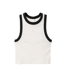 HEART BADGE RIB CROP TANK TOP
