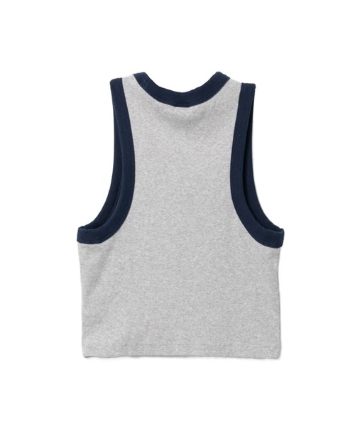 A BATHING APE（アベイシングエイプ）の「HEART BADGE RIB CROP TANK TOP（タンクトップ・レディース・アイボリー/グレー・SMALL/X-SMALL）」の4枚目の写真