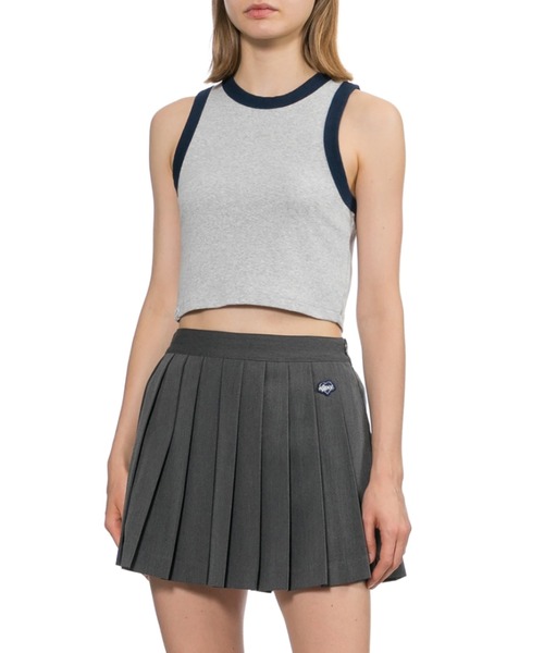 A BATHING APE（アベイシングエイプ）の「HEART BADGE RIB CROP TANK TOP（タンクトップ・レディース・アイボリー/グレー・SMALL/X-SMALL）」の6枚目の写真