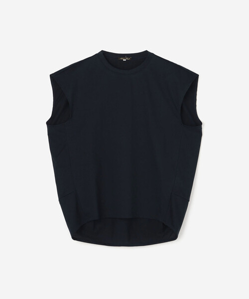 HAVERSACK(ハバーザック)の「HAVERSACK | 〈別注〉コクーンノースリーブTシャツ WOMEN(Tシャツ/カットソー・レディース・グレイッシュベージュ/ネイビー/ホワイト・0)」の3枚目の写真