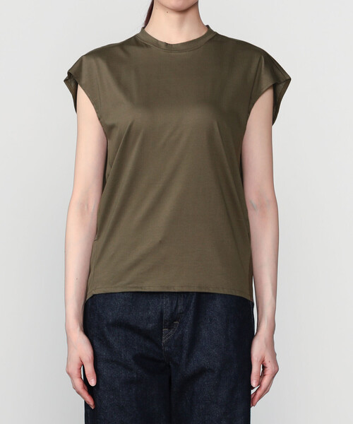 HAVERSACK(ハバーザック)の「HAVERSACK | 〈別注〉コクーンノースリーブTシャツ WOMEN(Tシャツ/カットソー・レディース・グレイッシュベージュ/ネイビー/ホワイト・0)」の9枚目の写真