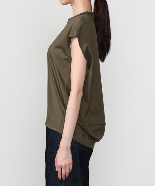 HAVERSACK(ハバーザック)の「HAVERSACK | 〈別注〉コクーンノースリーブTシャツ WOMEN(Tシャツ/カットソー・レディース・グレイッシュベージュ/ネイビー/ホワイト・0)」の10枚目の写真