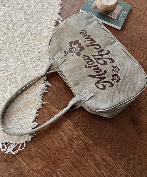 SHEPP(シープ)の「カモフラージュ ハイビスカス刺繍 ミニボストンバッグ(バックパック/リュック・レディース・カーキ/グリーン・F)」の20枚目の写真