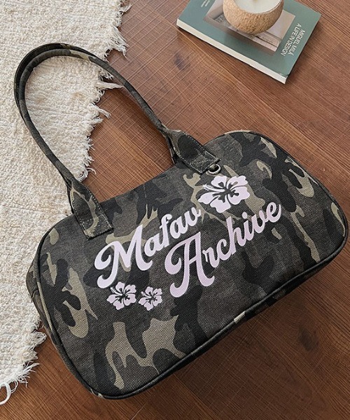 SHEPP(シープ)の「カモフラージュ ハイビスカス刺繍 ミニボストンバッグ(バックパック/リュック・レディース・カーキ/グリーン・F)」の15枚目の写真
