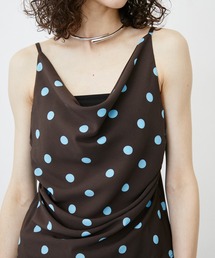 Polka Dot Pattern Halter Neck Camisole/ポルカドットホルターネックトップス