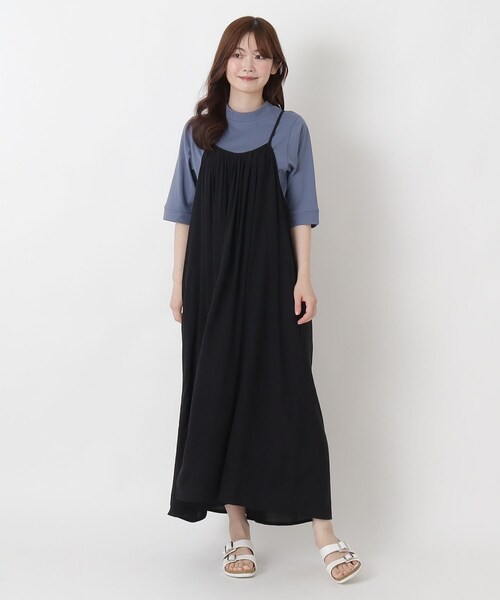 one'sterrace(ワンズテラス)の「【ひんやり】 キャミワンピース(ワンピース・レディース・ブラック系8/その他・02)」の5枚目の写真