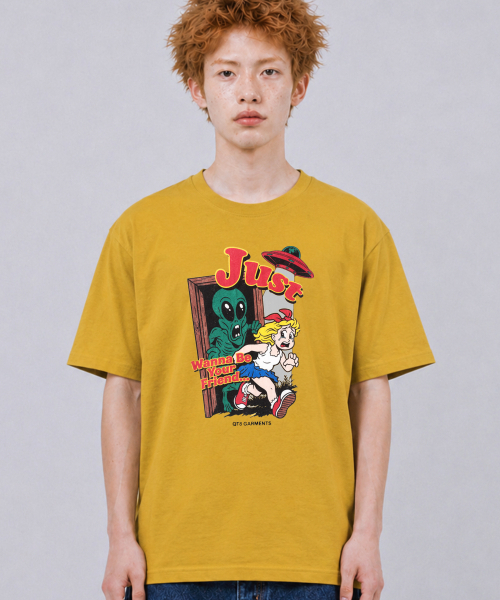 QT8 GARMENTS(キューティーエイトガーメント)の「LB Just Wanna Be Washed Tee (Yellow)(Tシャツ/カットソー・メンズ・その他・SMALL/MEDIUM/LARGE/X-LARGE)」の1枚目の写真