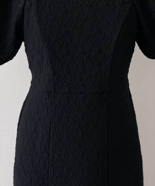 natural couture（ナチュラルクチュール）の「〈mizu〉後ろねじりふくれジャガードワンピース（ワンピース・レディース・グリーン/アイボリー/ブラック・FREE）」の22枚目の写真
