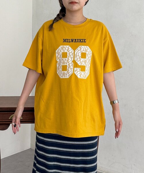 CPCM(シーピーシーエム)の「アソートアップリケT(Tシャツ/カットソー・レディース・ネイビー/イエロー/グレー/レッド/ホワイト・FREE)」の9枚目の写真