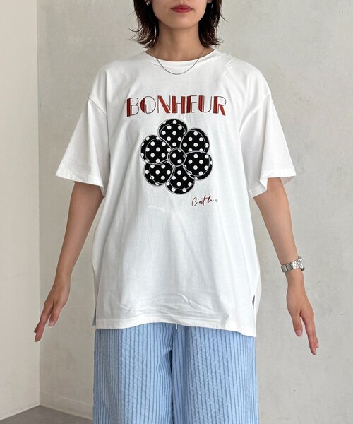CPCM(シーピーシーエム)の「アソートアップリケT(Tシャツ/カットソー・レディース・ネイビー/イエロー/グレー/レッド/ホワイト・FREE)」の12枚目の写真