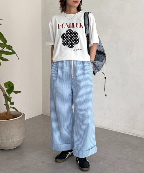 CPCM(シーピーシーエム)の「アソートアップリケT(Tシャツ/カットソー・レディース・ネイビー/イエロー/グレー/レッド/ホワイト・FREE)」の18枚目の写真