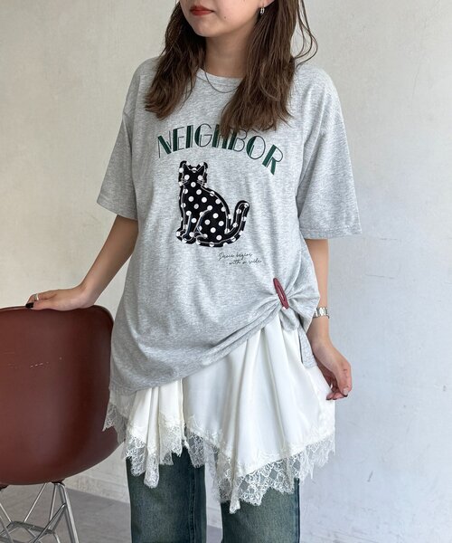 CPCM(シーピーシーエム)の「アソートアップリケT(Tシャツ/カットソー・レディース・ネイビー/イエロー/グレー/レッド/ホワイト・FREE)」の19枚目の写真