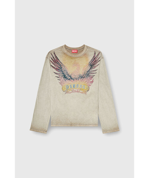 DIESEL（ディーゼル）の「ウィメンズ 長袖Tシャツ T-HILARY-LS-AA2（Tシャツ/カットソー・レディース・ベージュ系その他/パープル・SMALL/X-SMALL/MEDIUM/XX-SMALL/LARGE）」の7枚目の写真