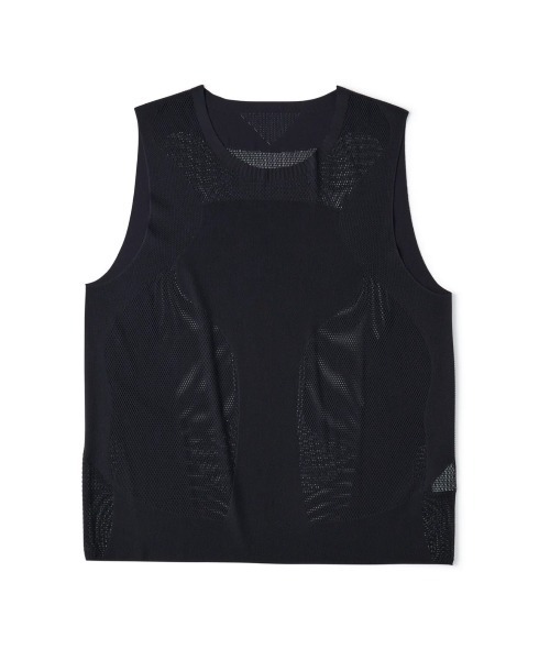 WHITE MOUNTAINEERING(ホワイトマウンテニアリング)の「【White Mountaineering】ホワイトマウンテニアリング Wair SLEEVELESS KNIT(Tシャツ/カットソー・メンズ・グレー/ネイビー・1/0)」の1枚目の写真