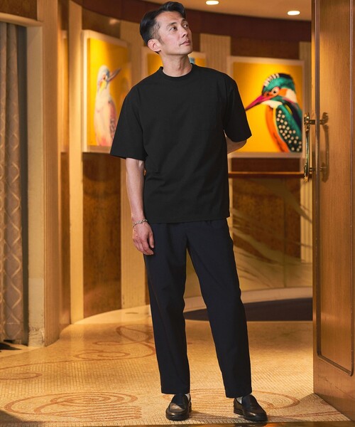 green label relaxing(グリーンレーベルリラクシング)の「【別注/WEB限定】<3/2 WORKS>GLR ユーティリティ 半袖 Tシャツ カットソー(Tシャツ/カットソー・メンズ・ワイン/ライトグレー/オフホワイト/ブラック・S/M/L/XL)」の22枚目の写真