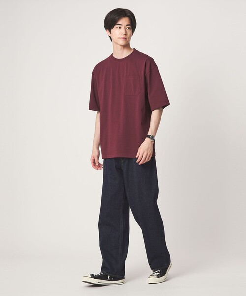 green label relaxing(グリーンレーベルリラクシング)の「【別注/WEB限定】<3/2 WORKS>GLR ユーティリティ 半袖 Tシャツ カットソー(Tシャツ/カットソー・メンズ・ワイン/ライトグレー/オフホワイト/ブラック・S/M/L/XL)」の7枚目の写真
