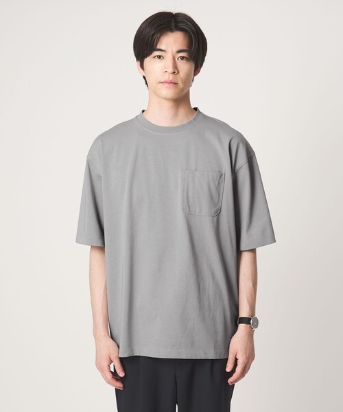green label relaxing(グリーンレーベルリラクシング)の「【別注/WEB限定】<3/2 WORKS>GLR ユーティリティ 半袖 Tシャツ カットソー(Tシャツ/カットソー・メンズ・ワイン/ライトグレー/オフホワイト/ブラック・S/M/L/XL)」の8枚目の写真
