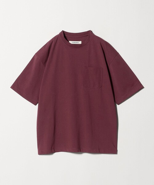 green label relaxing(グリーンレーベルリラクシング)の「【別注/WEB限定】<3/2 WORKS>GLR ユーティリティ 半袖 Tシャツ カットソー(Tシャツ/カットソー・メンズ・ワイン/ライトグレー/オフホワイト/ブラック・S/M/L/XL)」の11枚目の写真