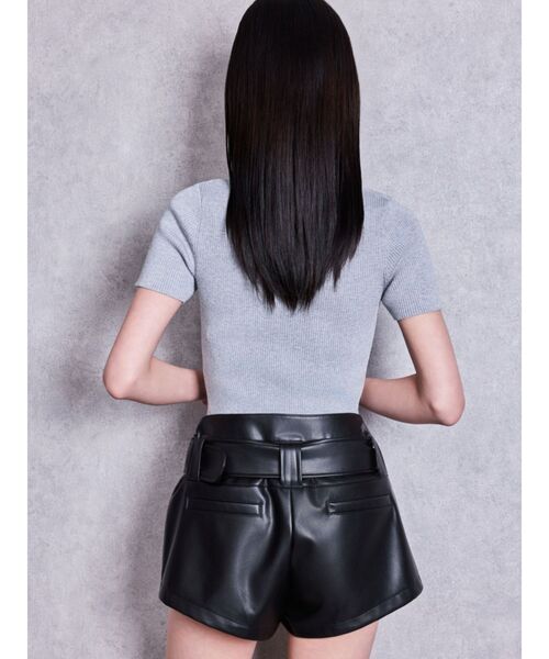 GYDA(ジェイダ)の「ボトルネックリブニットトップス(Tシャツ/カットソー・レディース・グレー/その他1/ブラック/オフホワイト・FREE)」の21枚目の写真