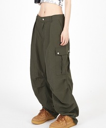 ナイロンスナップワイドカーゴパンツ