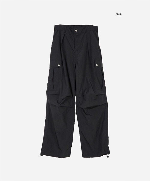raucohouse(ラウコハウス)の「ナイロンスナップワイドカーゴパンツ(カーゴパンツ・レディース・ブラック/カーキ・S/M)」の12枚目の写真