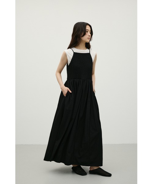 STYLEMIXER(スタイルミキサー)の「シャーリングギャザーキャミワンピース(ワンピース・レディース・ブラック/ホワイト/ブラウン・MEDIUM/SMALL)」の19枚目の写真