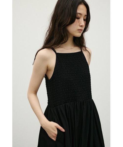 STYLEMIXER(スタイルミキサー)の「シャーリングギャザーキャミワンピース(ワンピース・レディース・ブラック/ホワイト/ブラウン・MEDIUM/SMALL)」の22枚目の写真