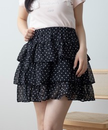 WEGO/ドットシフォンスカート