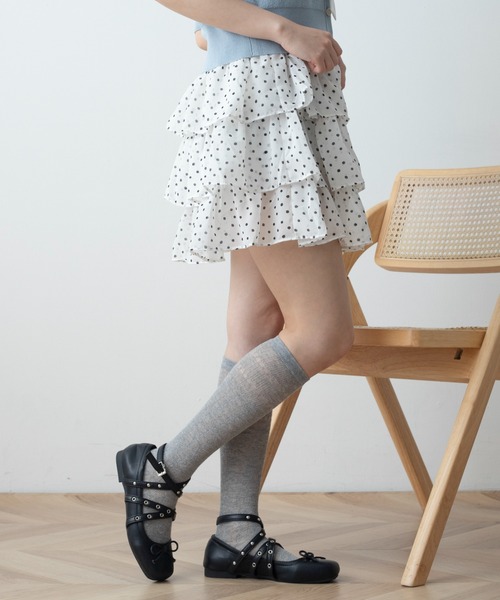 WEGO(ウィゴー)の「WEGO/ドットシフォンスカート(スカート・レディース・ブラック/ホワイト・FREE)」の8枚目の写真