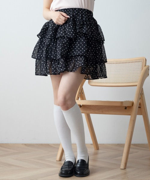 WEGO(ウィゴー)の「WEGO/ドットシフォンスカート(スカート・レディース・ブラック/ホワイト・FREE)」の10枚目の写真