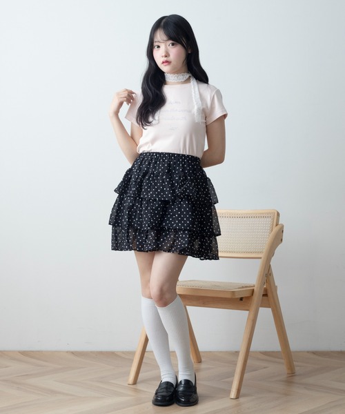 WEGO(ウィゴー)の「WEGO/ドットシフォンスカート(スカート・レディース・ブラック/ホワイト・FREE)」の13枚目の写真