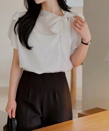 リボンブラウス