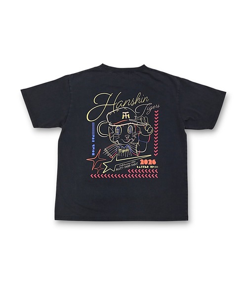 ROOPTOKYO(ループトウキョウ)の「AYT×阪神タイガース トラッキー プリントデザイン グラフィック クルーネックTシャツ 半袖 メンズ 野球 ベースボール 2026年夏 夏服(Tシャツ/カットソー・メンズ・チャコール・M/L/XL)」の3枚目の写真
