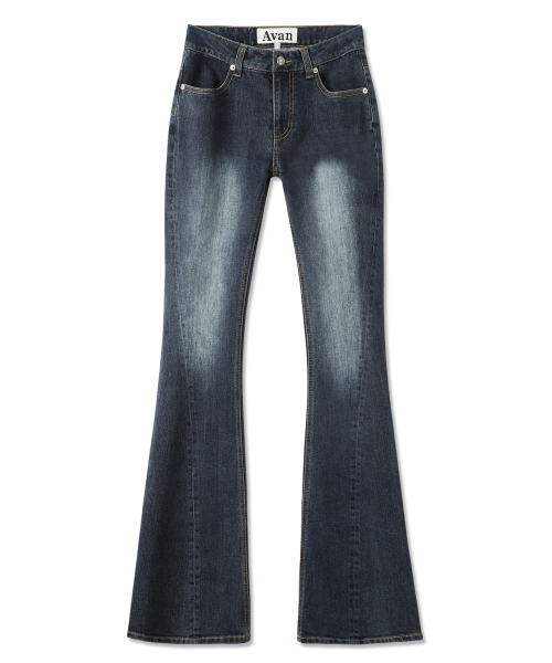 AVANDRESS（アバンドレス ）の「シャドウラインブーツカットパンツ_2カラー（デニムパンツ・レディース・ブルー/ブラック・SMALL/LARGE/MEDIUM）」の5枚目の写真