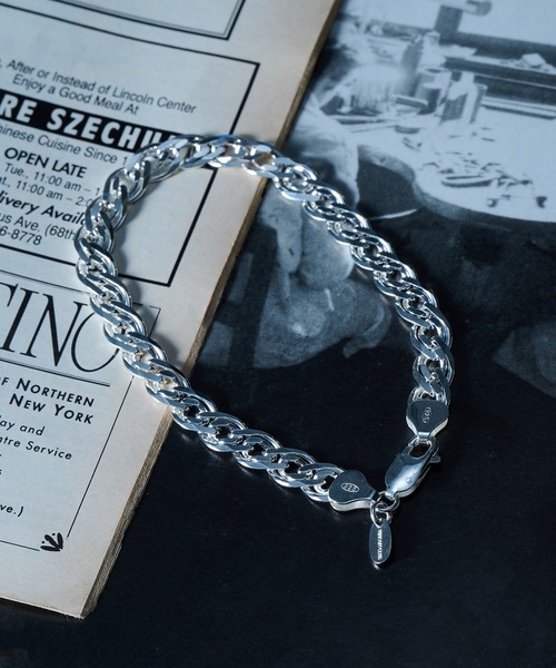 MILITARY(ミリタリー)の「【MAISON CLUB】Double Curb Chain Bracelet Silver925 KUN(ブレスレット・メンズ・シルバー・FREE)」の1枚目の写真