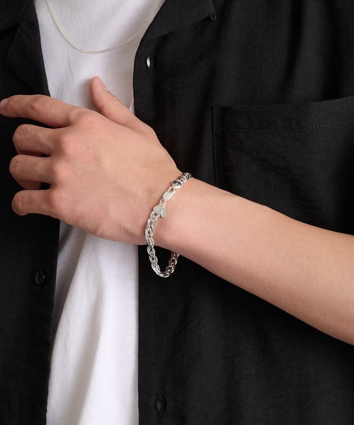 MILITARY(ミリタリー)の「【MAISON CLUB】Double Curb Chain Bracelet Silver925 KUN(ブレスレット・メンズ・シルバー・FREE)」の8枚目の写真