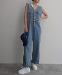 2WAY SILHOUETTE V NECK ROMPERS（つなぎ/オールインワン）｜Ameri
