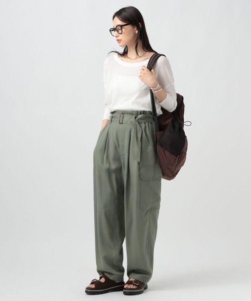 BAYFLOW(ベイフロー)の「ピグメントシアーワッフルT(Tシャツ/カットソー・レディース・ブラウン/ライラック/チャコール/オフホワイト・FREE)」の7枚目の写真