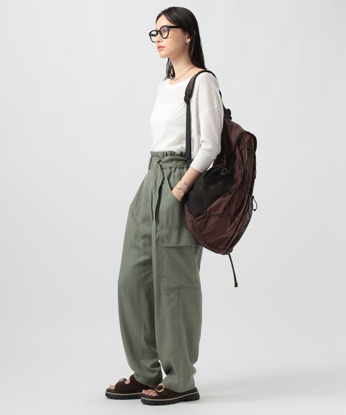 BAYFLOW(ベイフロー)の「ピグメントシアーワッフルT(Tシャツ/カットソー・レディース・ブラウン/ライラック/チャコール/オフホワイト・FREE)」の8枚目の写真